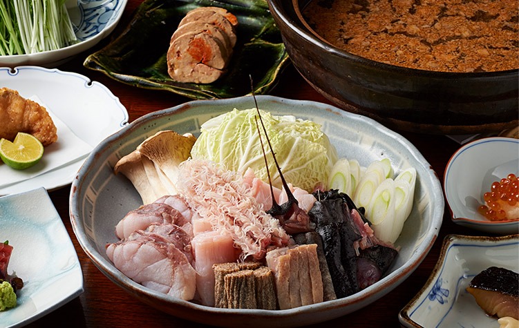 冬の水戸名物のあんこう鍋