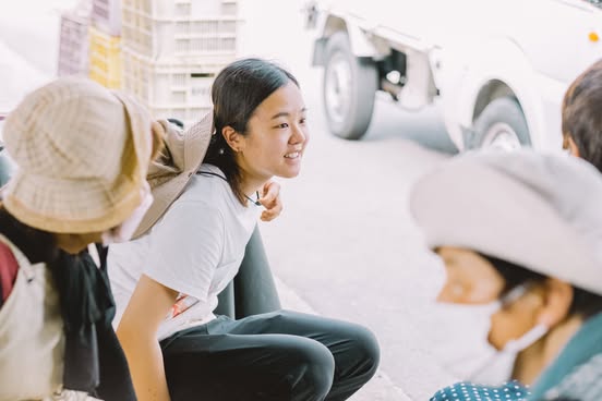 子供達と触れ合うさつき会