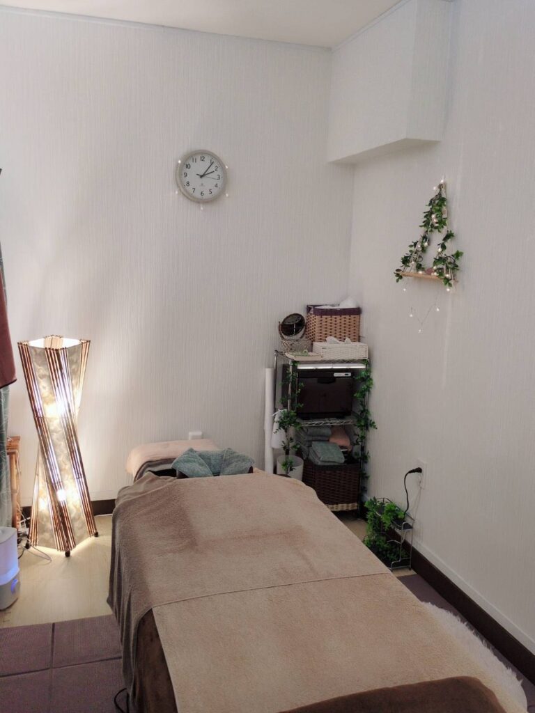 ボディオイルケア専用のブース