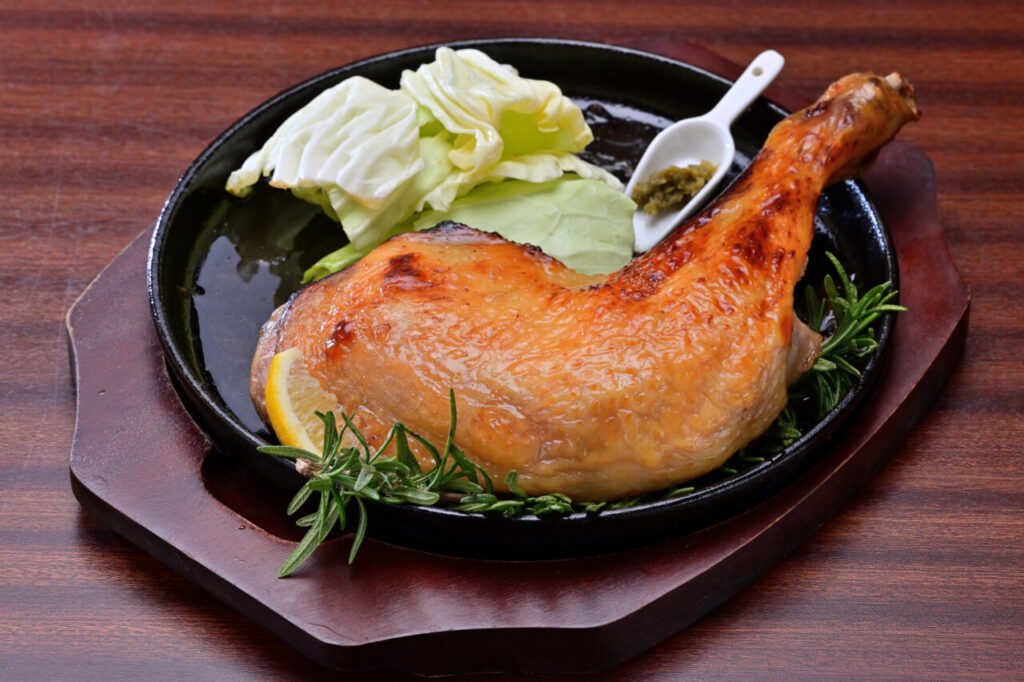 阿波尾鶏のモモ塩焼き