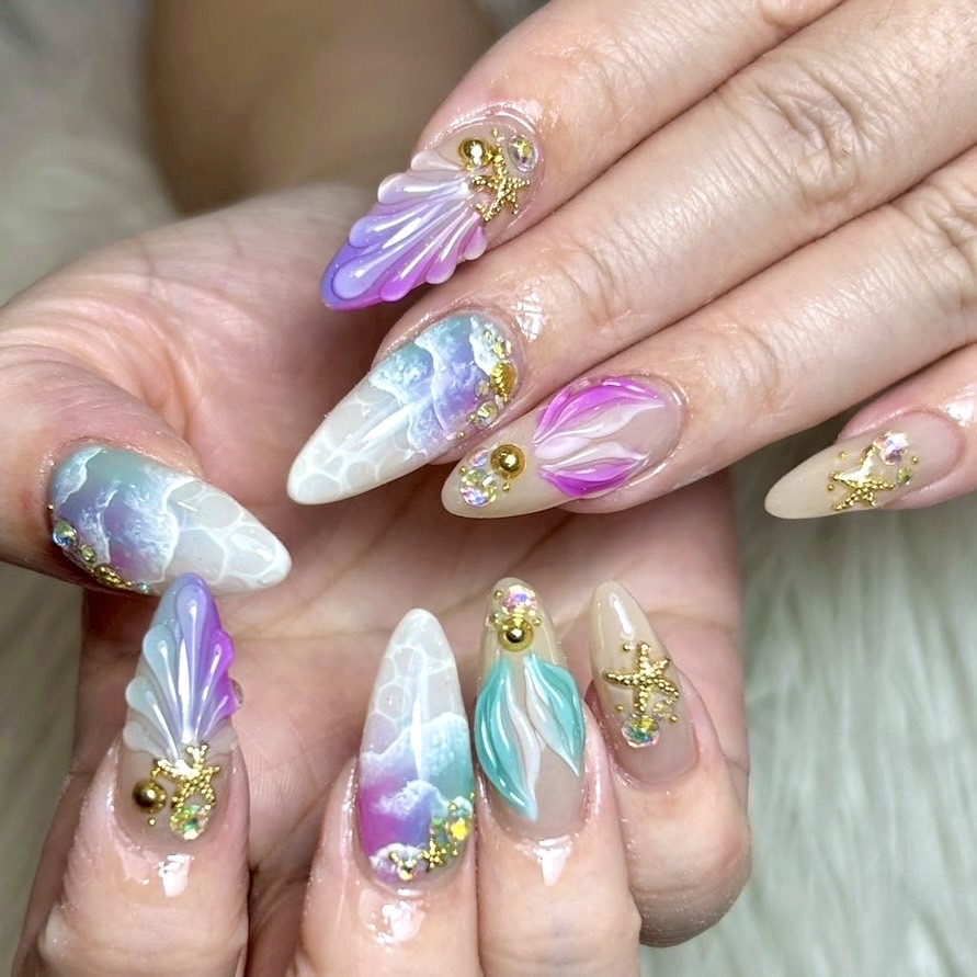 ネイルチップオーダー2点　日菜乃様 𓂃𓈒𓏸︎︎︎︎⁡⁡ ⁡𝐧𝐞𝐰 𝐨𝐫𝐝𝐞𝐫*⁡ ⁡.⁡⁡⁡⁡ CUTIE STREET 増田彩乃